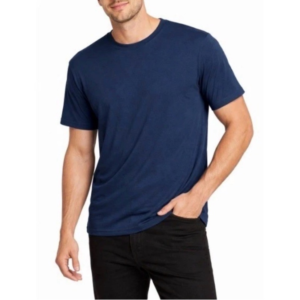 Unbound Merino Wool Men's Navy Blue Short Sleeve Crewneck T-Shirt Size Medium